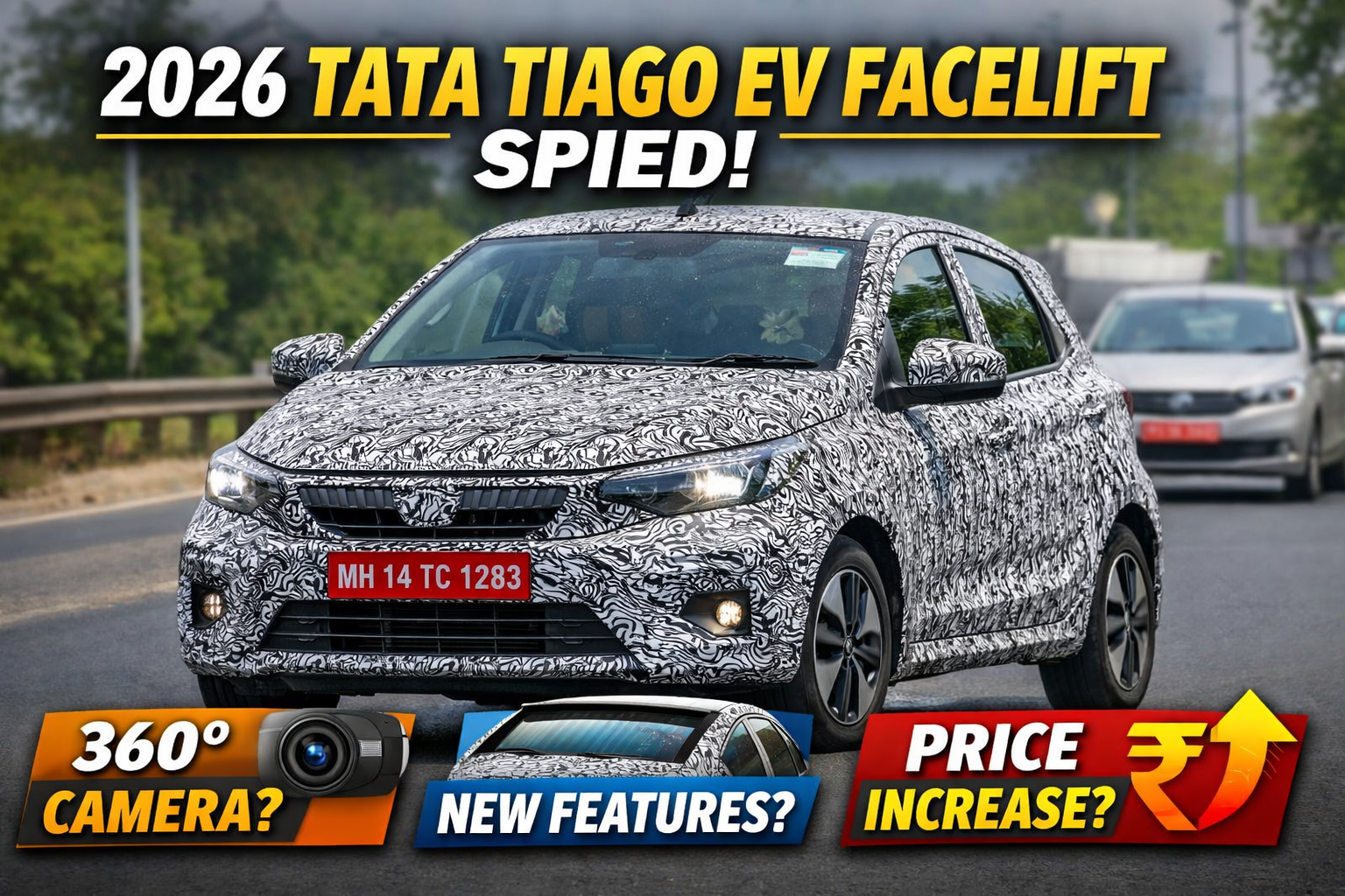 2026 Tata Tiago EV Facelift Spied