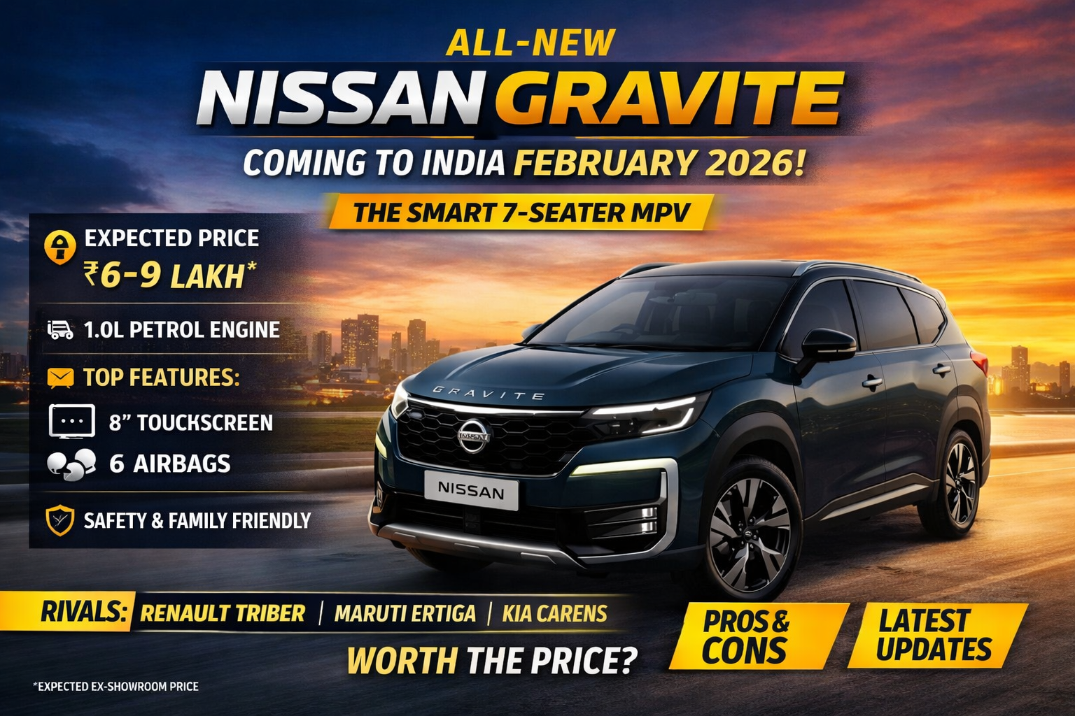 Nissan Gravite launch coming to India