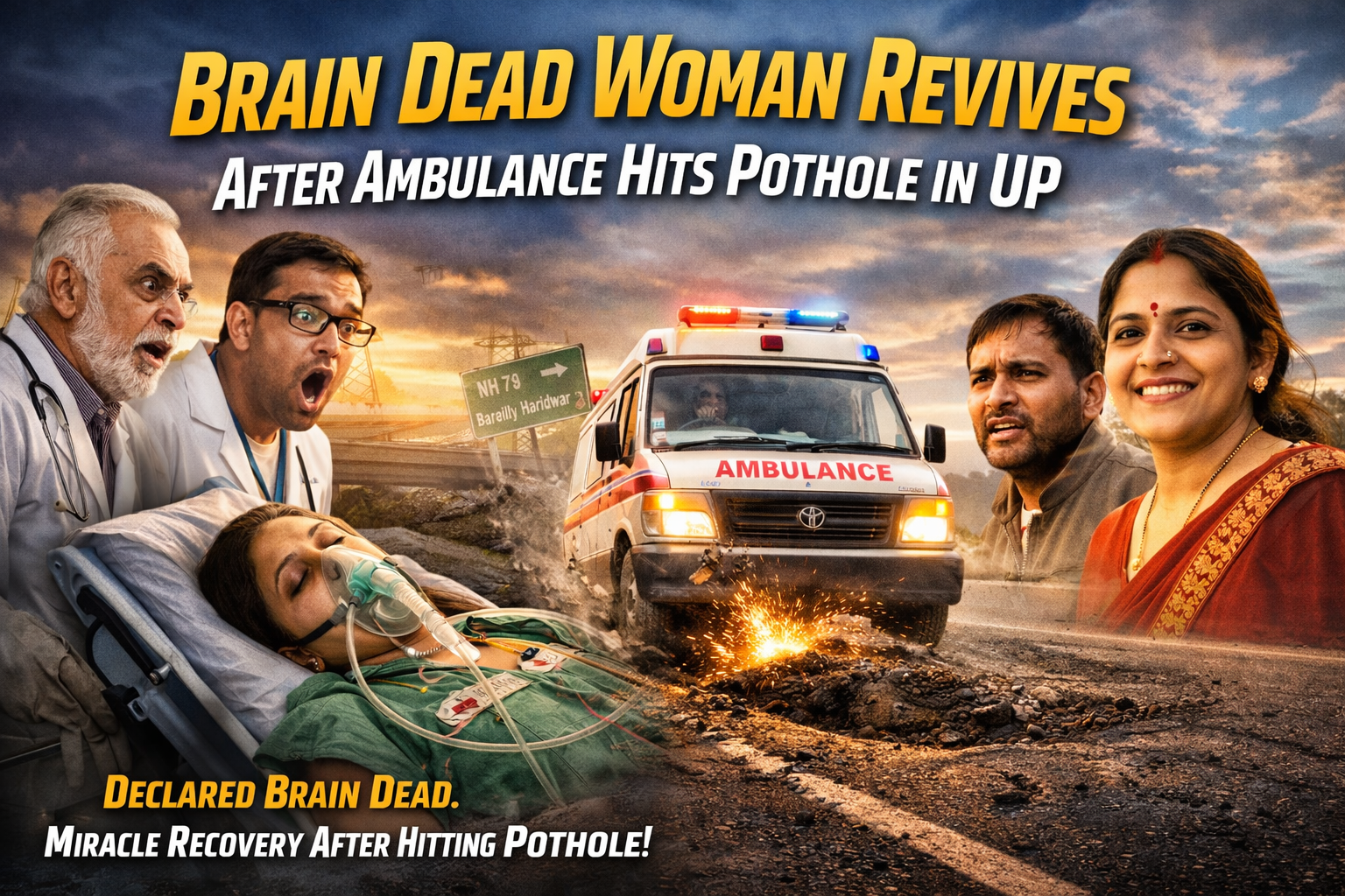 Brain Dead Woman Revives After Ambulance Hits Pothole in UP
