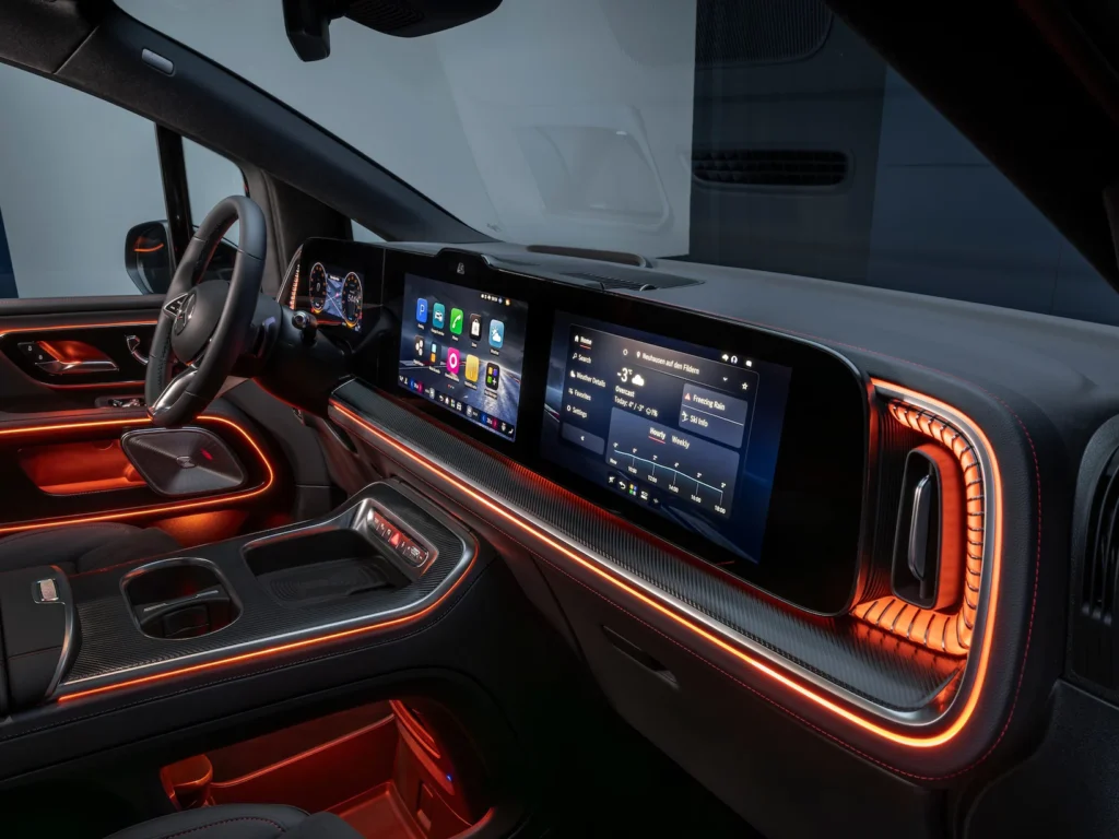 Mercedes VLE electric van interior