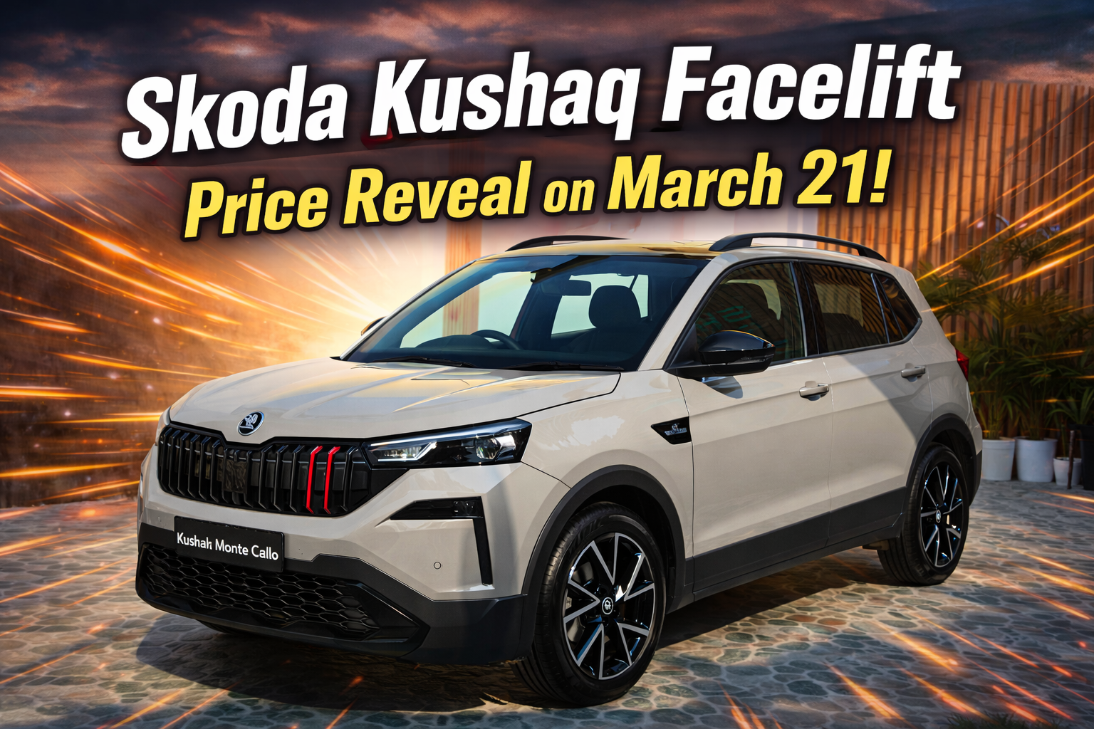 Skoda Kushaq facelift price reveal on March 21