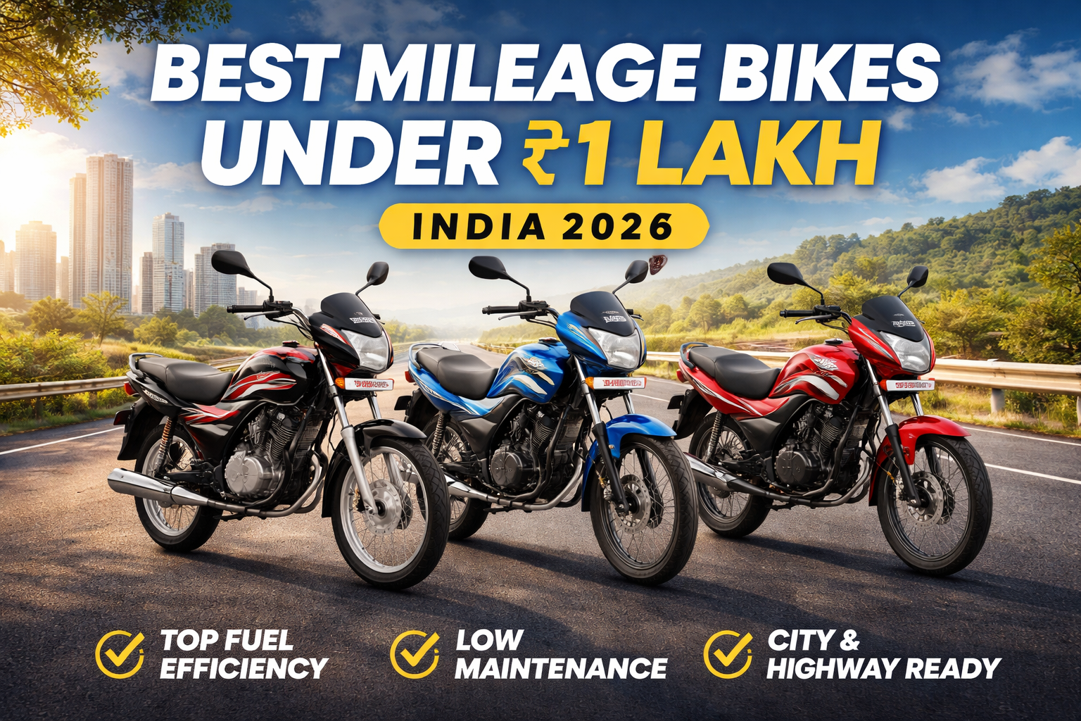 Best Mileage Bikes Under ₹1 Lakh in India